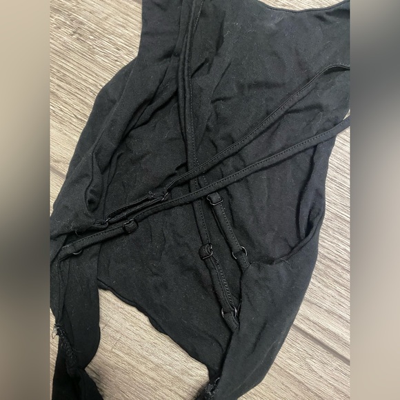 BLACK CUT OUT MINI DRESS - Picture 3 of 5